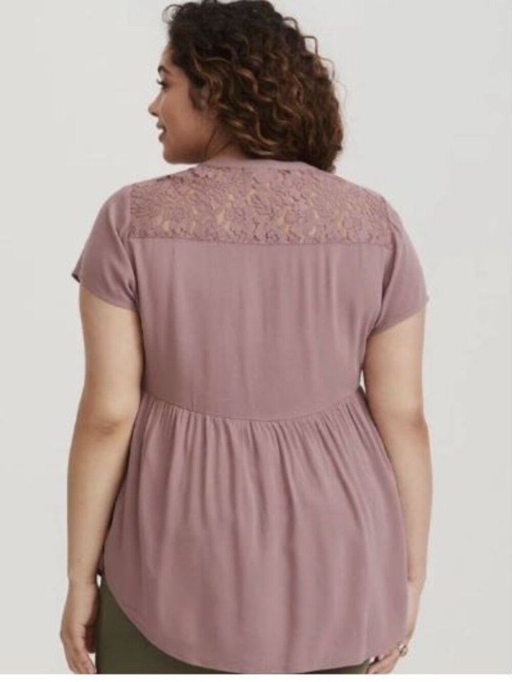 Torrid Lace Detail Baby Doll Top